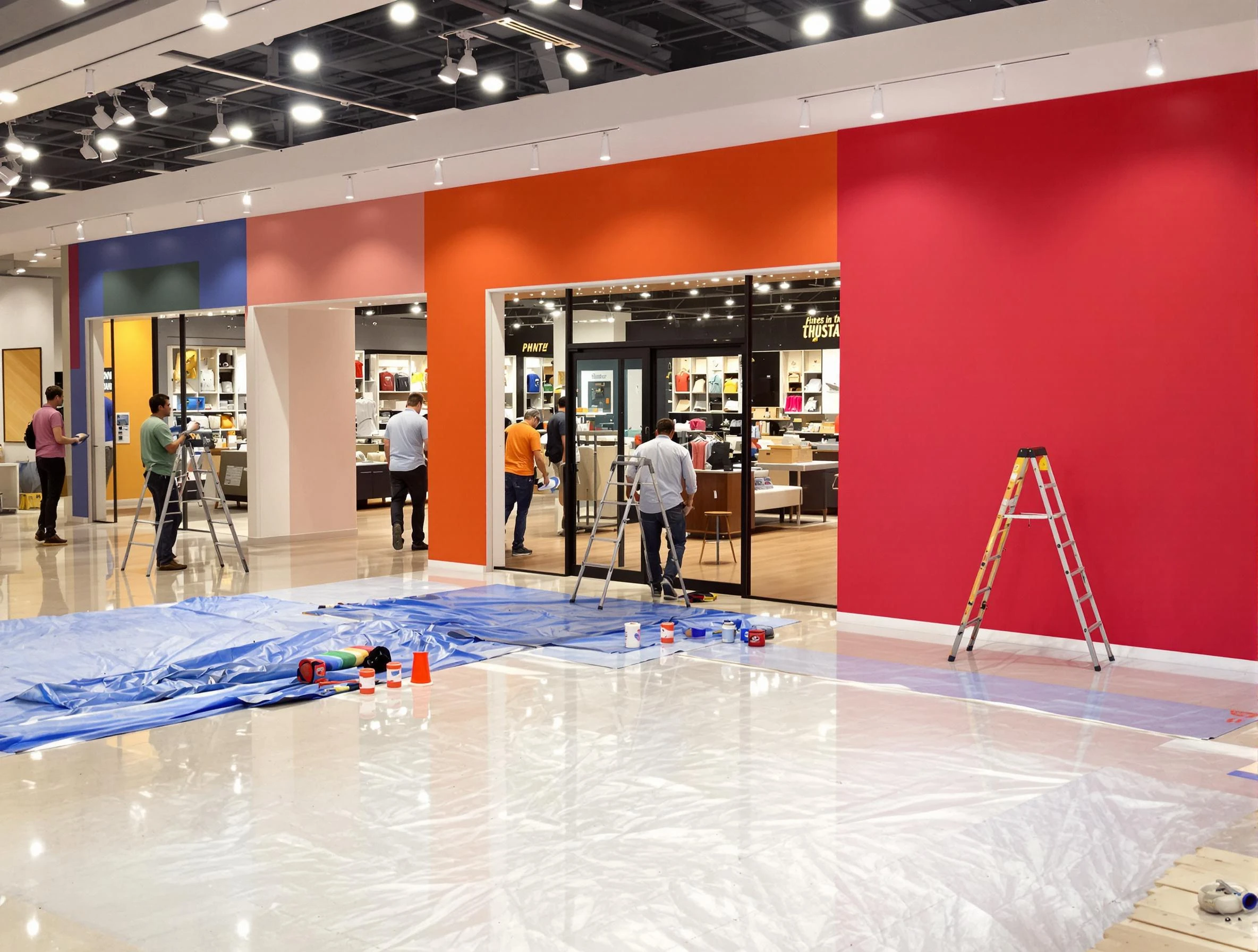 South Euclid House Painters painting a commercial interior in South Euclid, OH